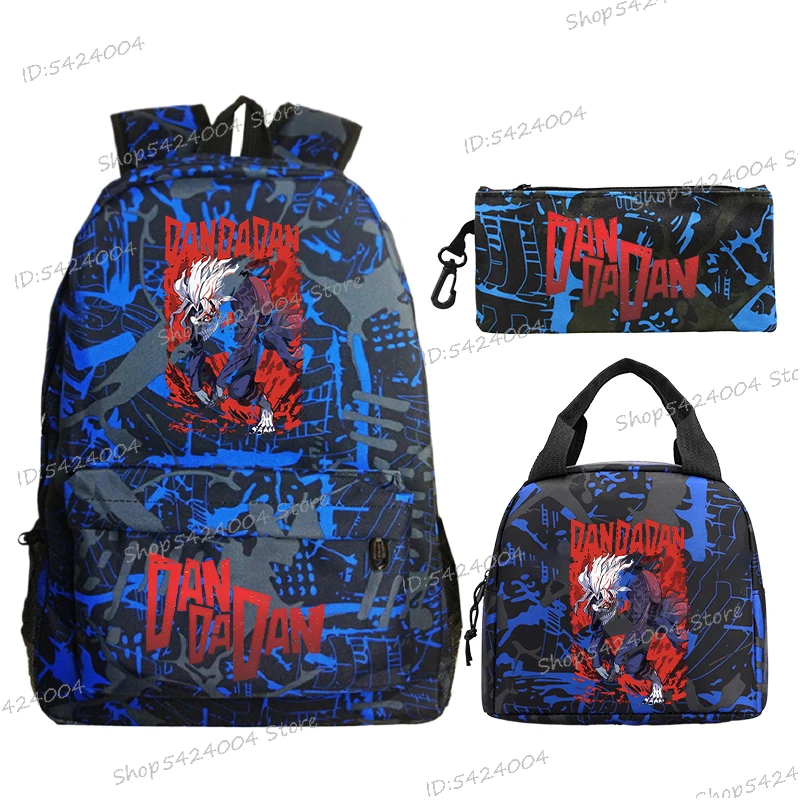 

3Pcs/set Dan Da Dan Backpacks Anime Mochilas Teenager Boys Girls Cartoon Bookbag with Lunch Bags Pencil Case Best Gift
