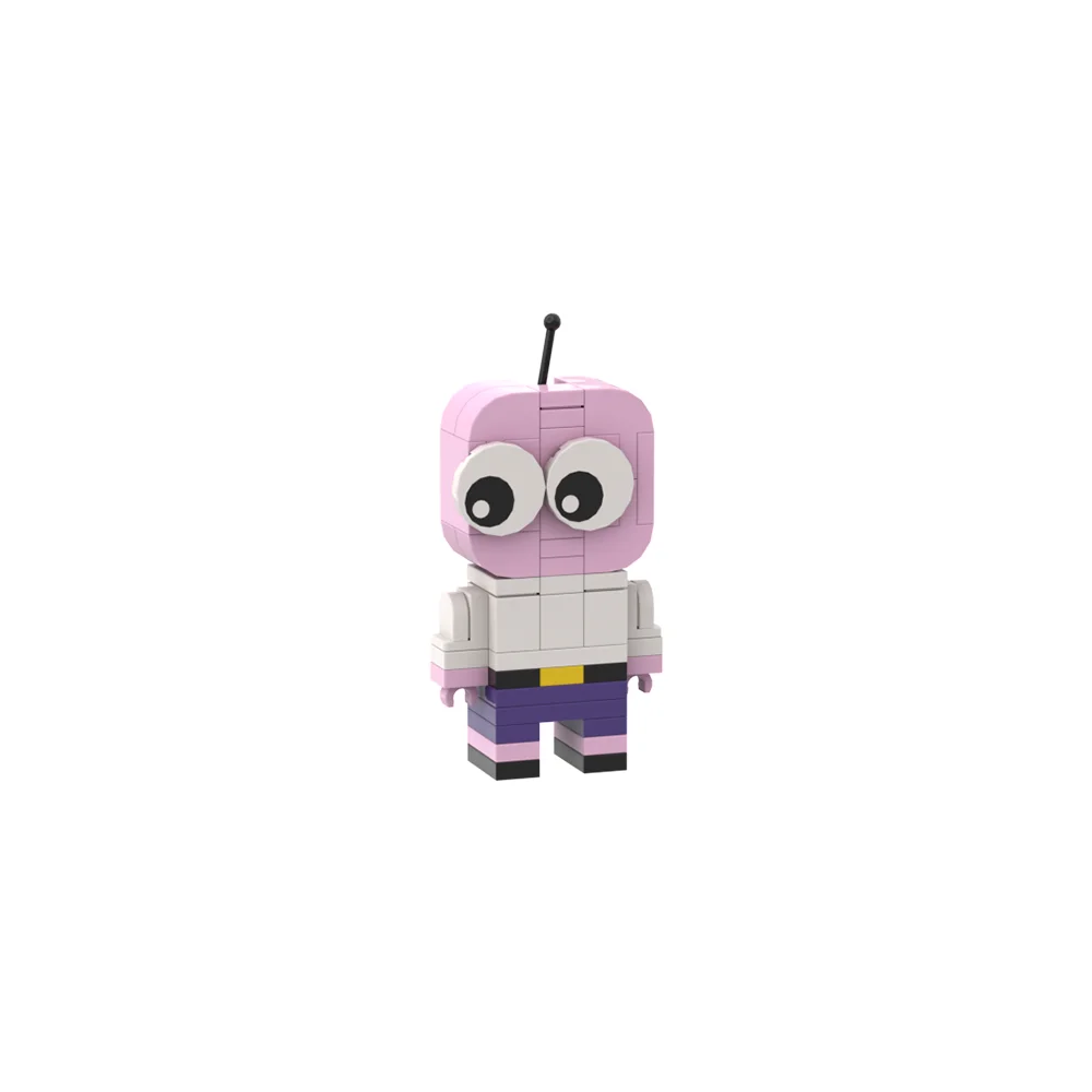 Gobricks MOC Smiling Friends Funny Figure Bricks Model Charlie Dompler Pim Pimling Cartoon Anime Building Blocks Toys Gift