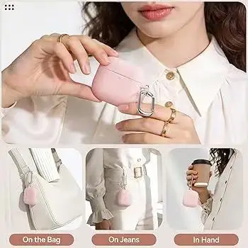 Silicone Earphone Case for Airpods Pro 3/Pro 2/Pro Case with Cleaner Kit for Airpods 4/3/2/1 Protective Cover with Flower Chain view 4