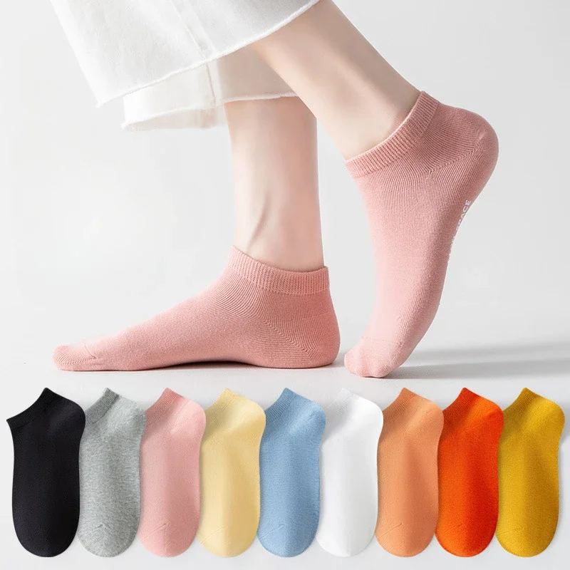 

2pcs Spring and Summer Short Socks Women Breathable Deodorant Casual Low-tube Boat Socks Antibacterial Deodorant Women Socks