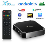 X96Mini Android TV BOX Global Version  WIFI 2.4G 4K HDR 10 BT5.0 USB 2.0 16GB ROM Google Multi Language Streaming Media Player