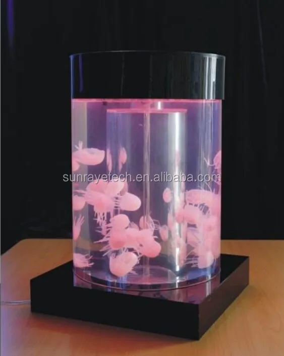 Decoración del hogar, tanque de medusas de mesa, decoración de acuario para el hogar, oficina, ceremonia, bar, restaurante, espectáculo de vacaciones