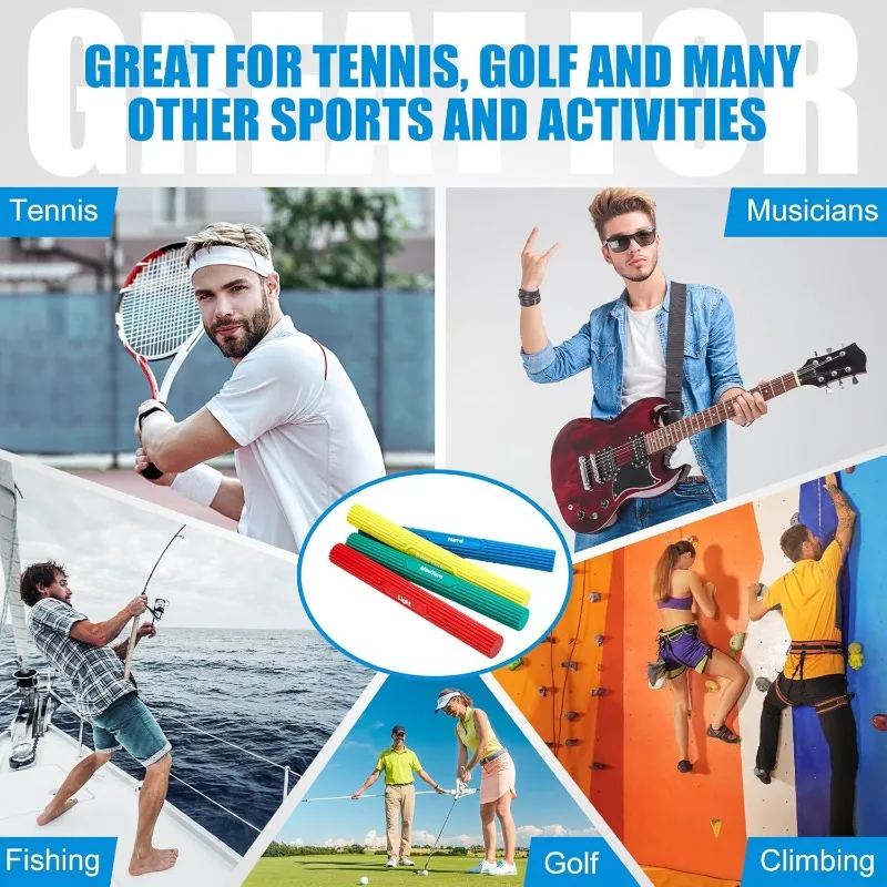 قضيب التدريب المرن من السيليكون - حل كامل لتكييف الذراع والمعصم والتعافي وتخفيف العضلات