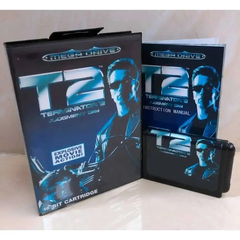 Nueva llegada: Tarjeta de juego T2 JD de 16 bits MD con caja original y manual para Sega Mega Drive/Genesis