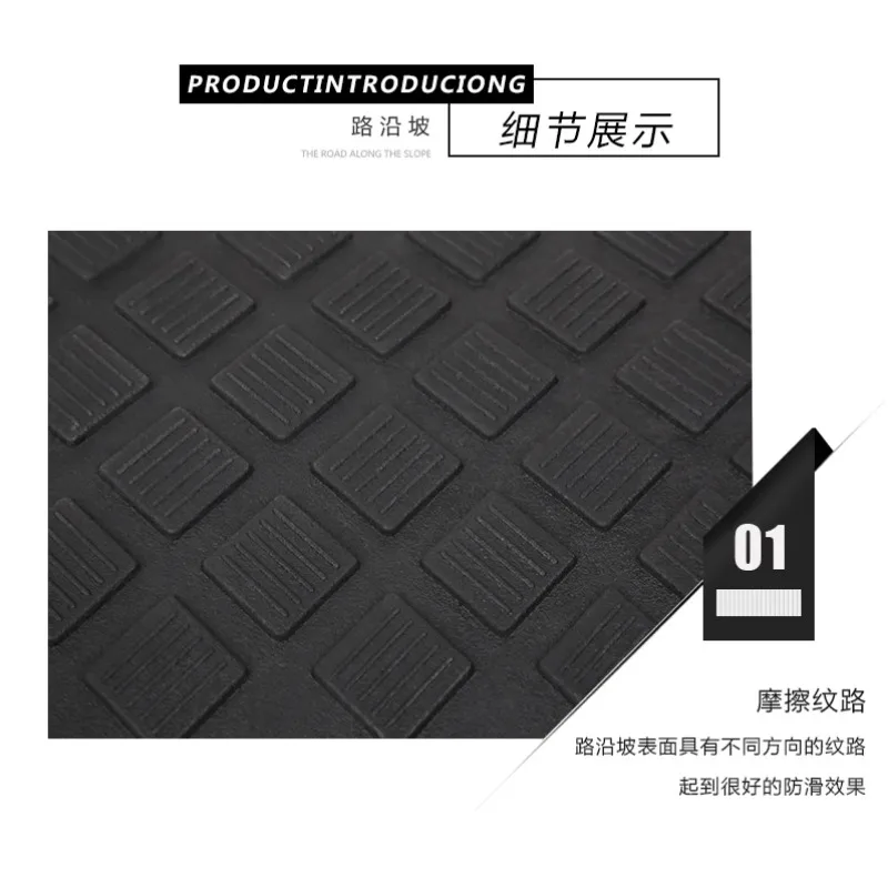 25*40*16cm Plastic PVC Road Slope Ramp Pad Portable Car Step Uphill Triangle Mat Curb Rubber