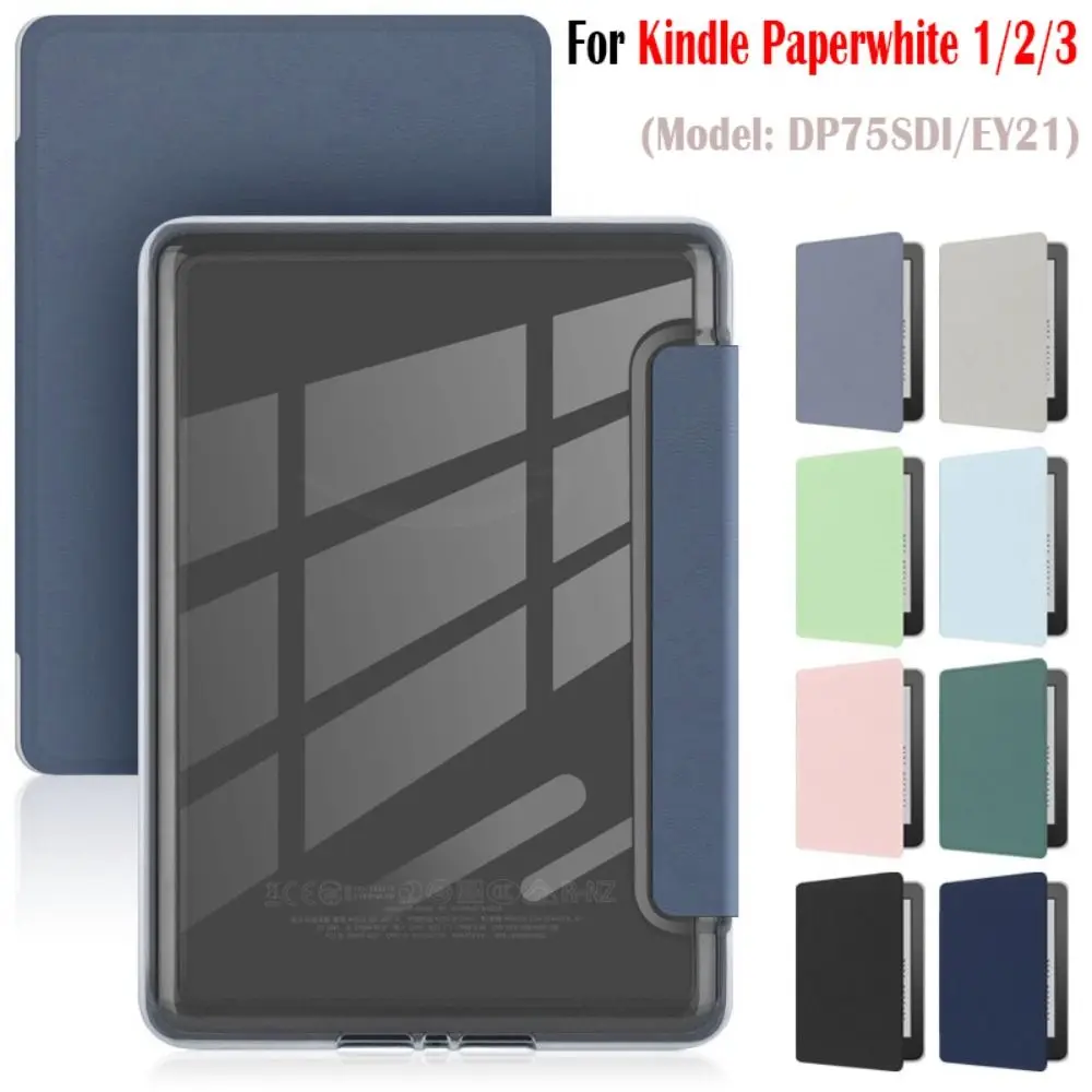 

E-Reader чехол для Kindle Paperwhite 1/2/3 6-дюймовая умная задняя крышка DP75SDI акриловый защитный корпус автоматическое Пробуждение/сон Folio Funda