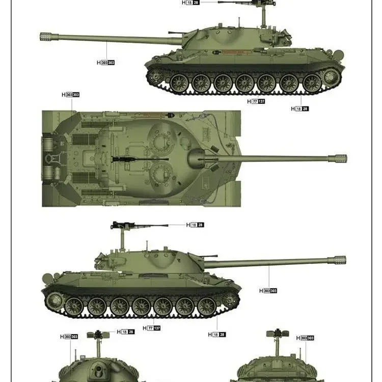 ในสต็อก 1/35 Trumpeter รุ่น 05586 โซเวียต JS-7 Heavy Tank วัตถุ 206 พลาสติกชุดคอลเลกชันรุ่นของเล่นที่กําหนดเองของขวัญ