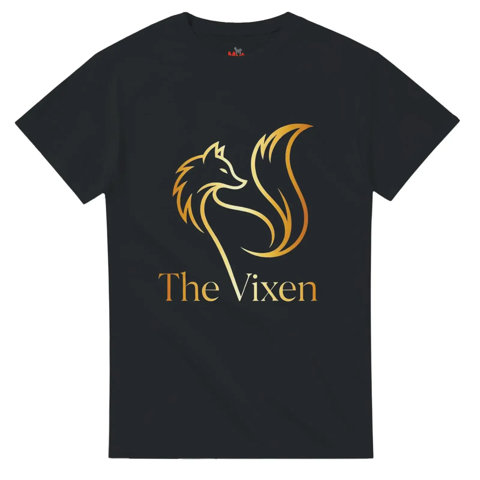 Elegant Fox Silhouette T Shirt Minimalist Gold Woodland Animal vintage Washed Casual fashion Slightly Unisex Breathable Soft
