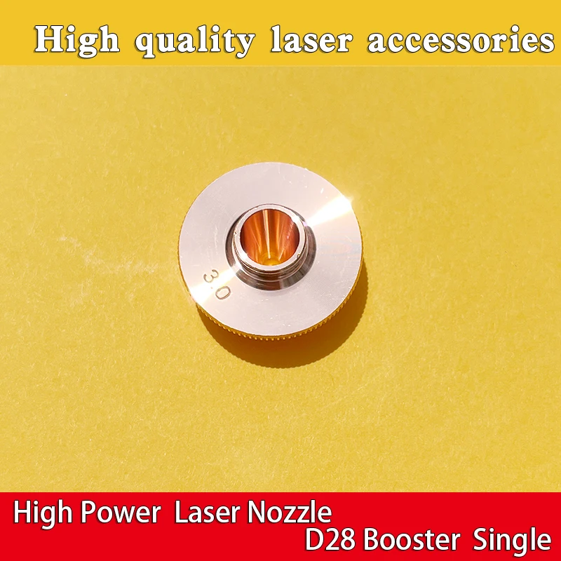 10 Stück Booster-Laserdüse D28 H15 Einzelner Hochleistungs-Faserschneidkopf Druckverstärkung 3,0 3,5 4,0 5,0 mm Kaliber für HANS Prec – Detail 2