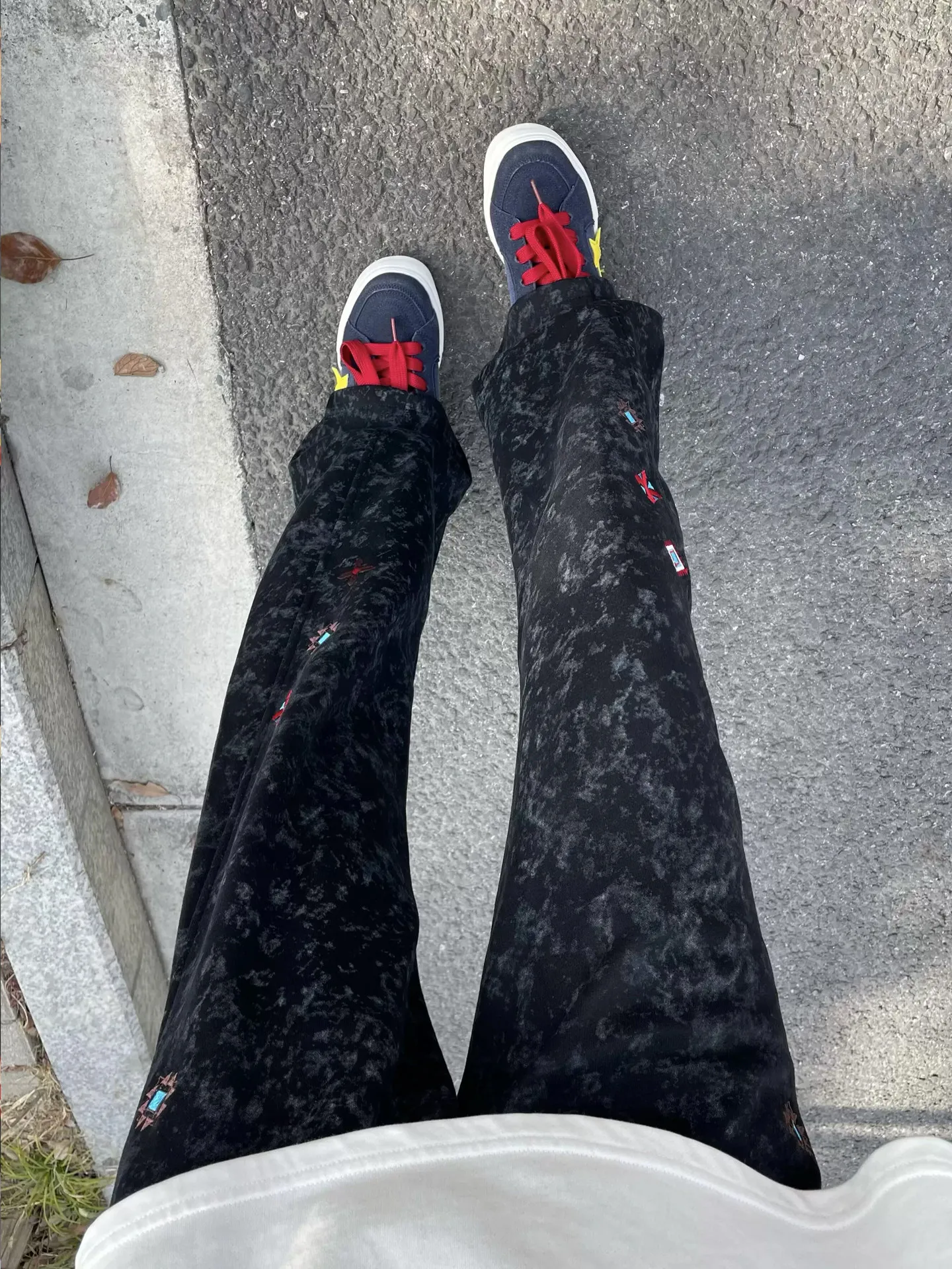 

Мужские спортивные брюки Bla с вышивкой и эффектом тай-дай, весенние, зауженные, в американском стиле, премиум-класса, с драпировкой, повседневные, спортивные штаны