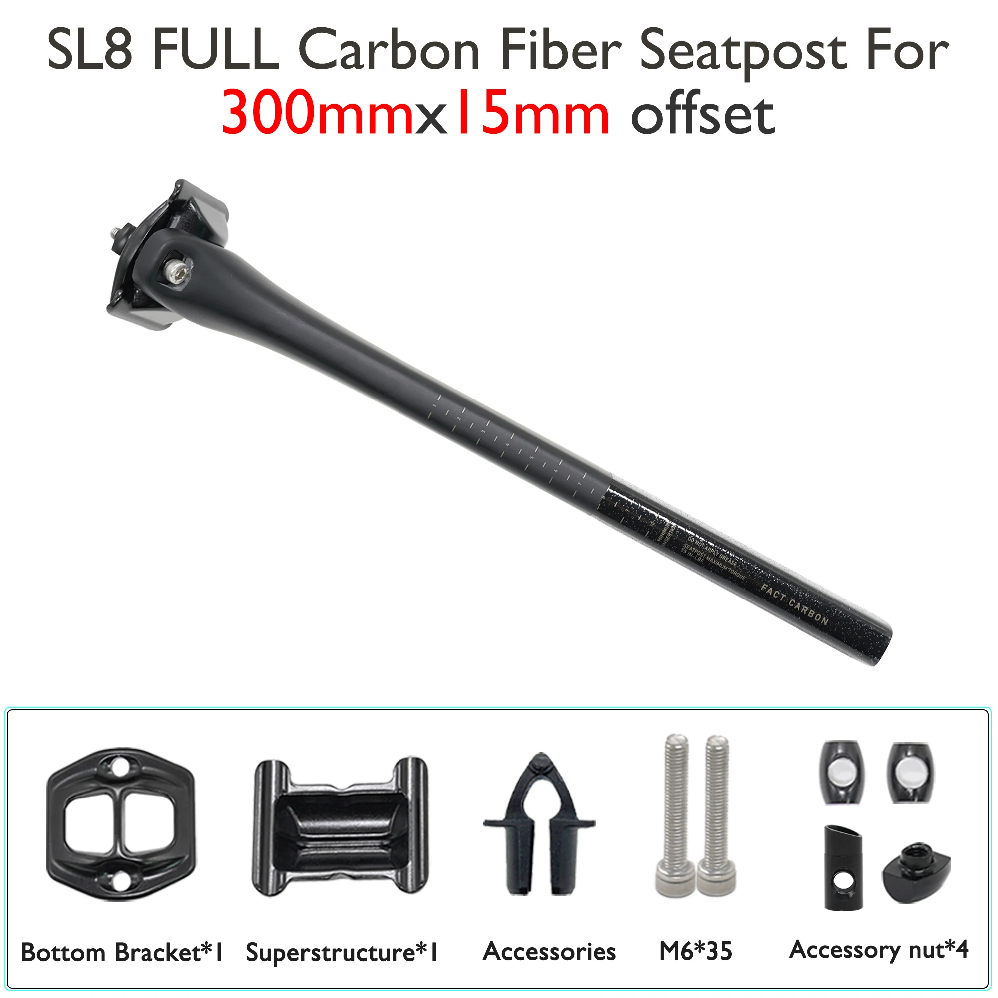 Bicycle Carbon Seatpost FOR SL8 Road Bike Black Paint Matte Offset