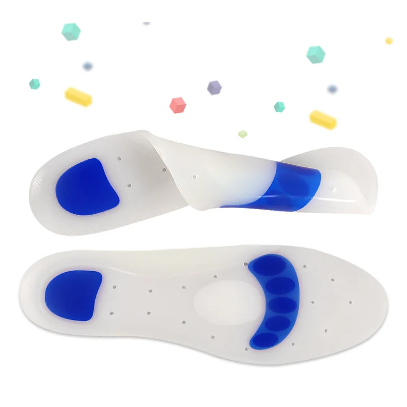 Silicone Gel Orthopedic Sports Insoles Pads For Shoes Soes Flat Feet Arch Support Corrector Plantar Fasciitis Heel Spur Shoe Pad