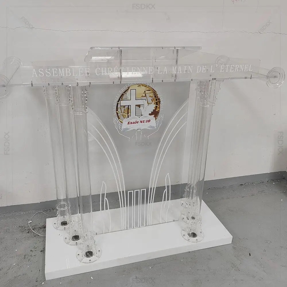 

Изготовленный на заказ прозрачный акриловый подиум на платформе, церковный праздник, лекция, стол, свадебная лекция