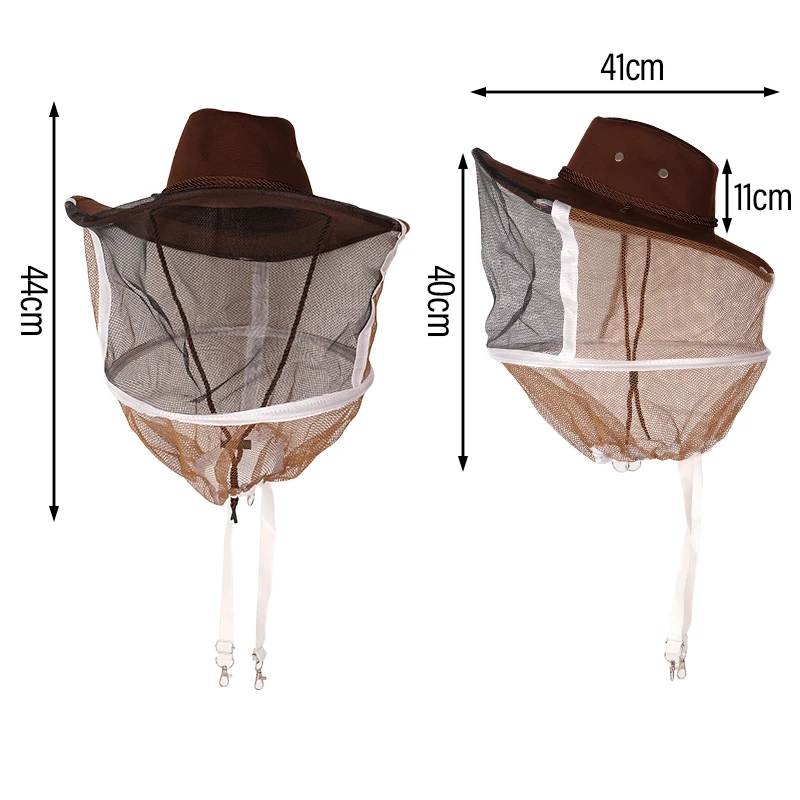 Beekeeper Handsome Cowboy Protective Hat Anti Bee Fabric Nylon Net Yarn Hat Beekeeping Protector Cap Beekeeper Comfortable Desig