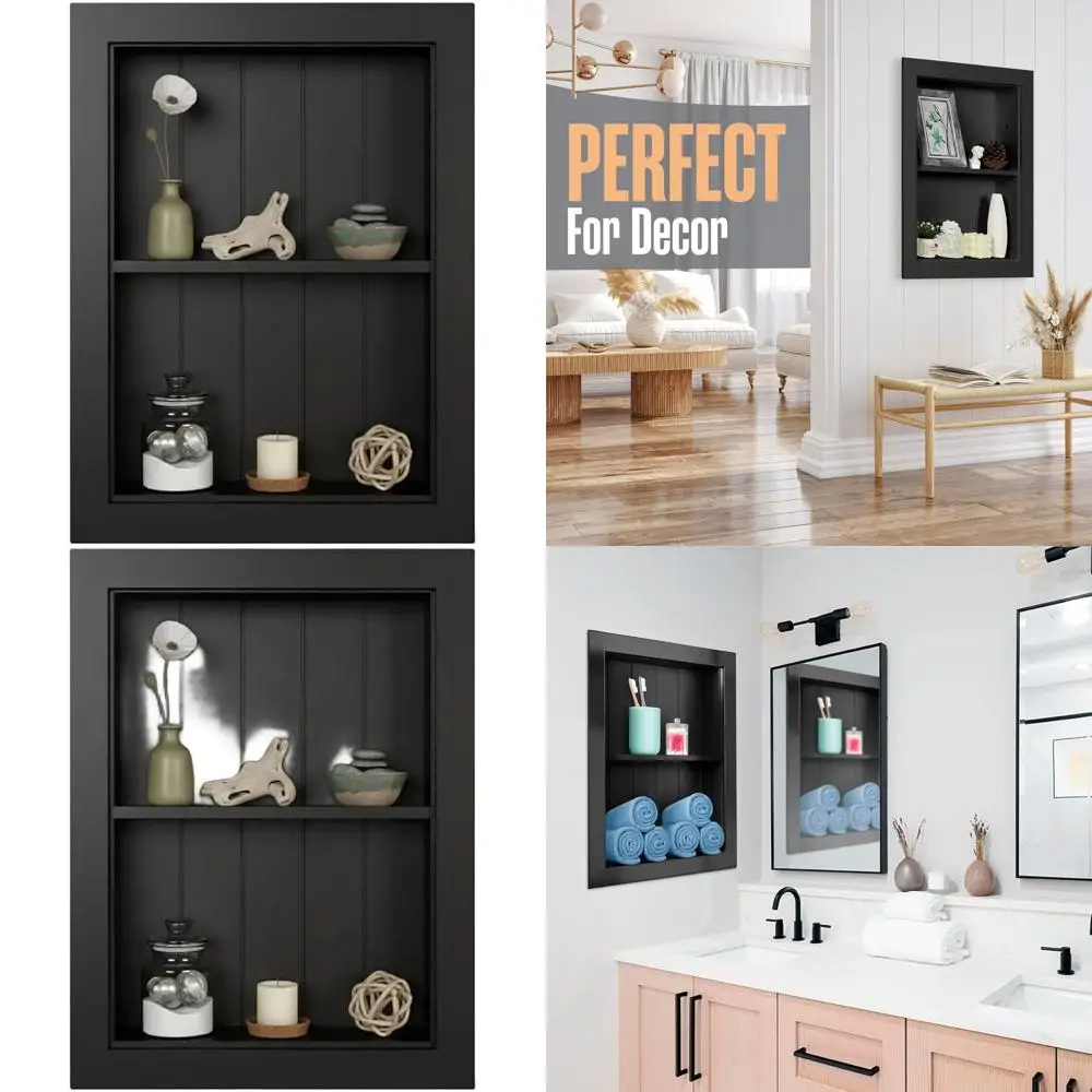 

14x18 Inch Recessed Medicine Cabinet, Wall Niche, No Mirror, Drywall Insert, 16x20 Exterior