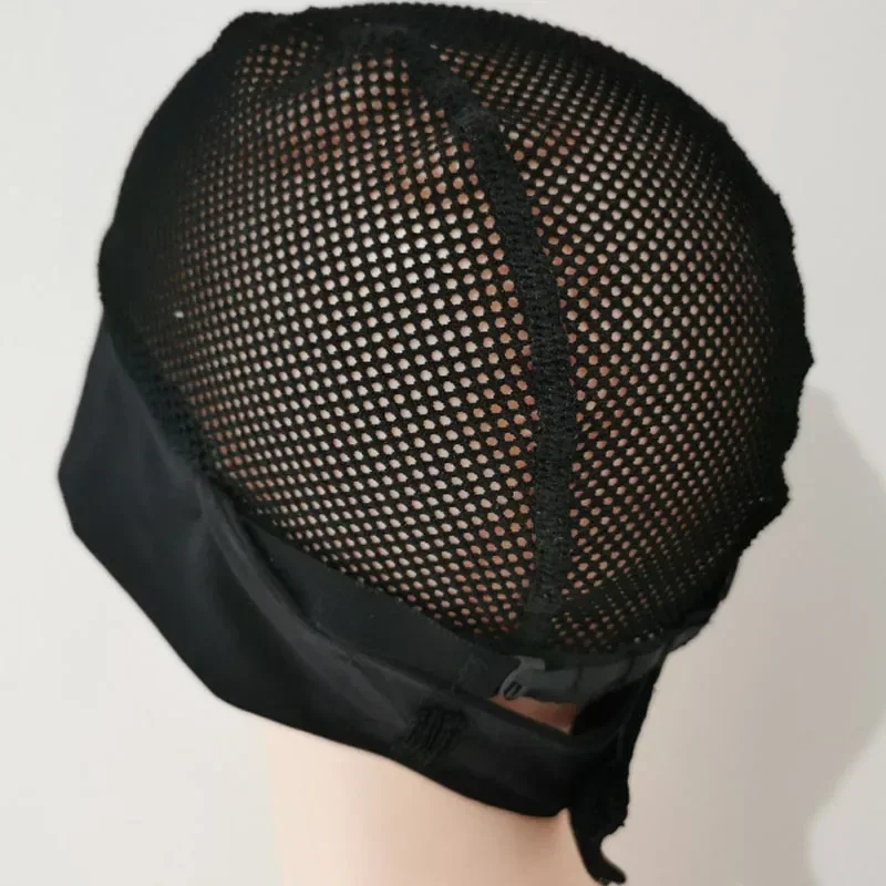 

Headband Wig Cap With Adjustable MagicTape New Arrival Hair Cap Wave Weaving Wig Caps For Making Wigs Black Lace Dome Caps