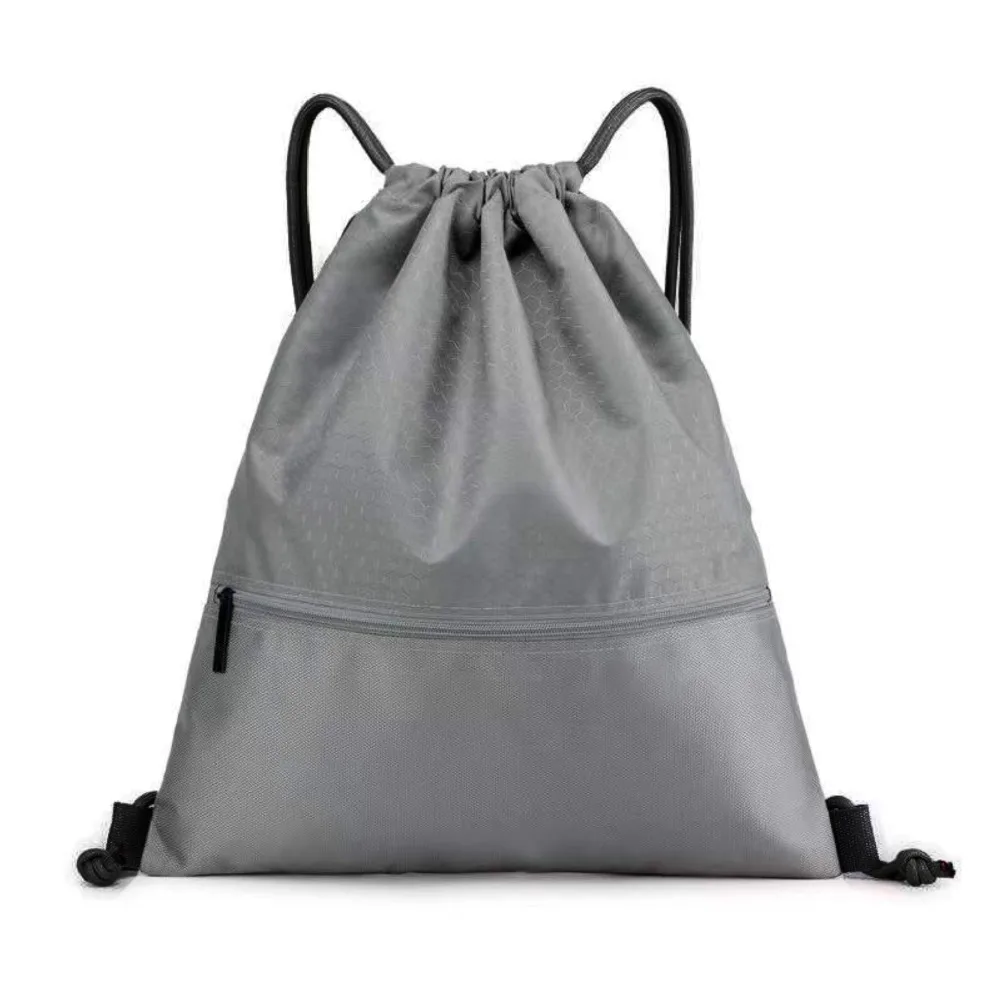 Waterproof Fitness Drawstring Bag Solid Color Lightweight Drawstring Backpack Large Capacity Commuting Drawstring Pocket Gym