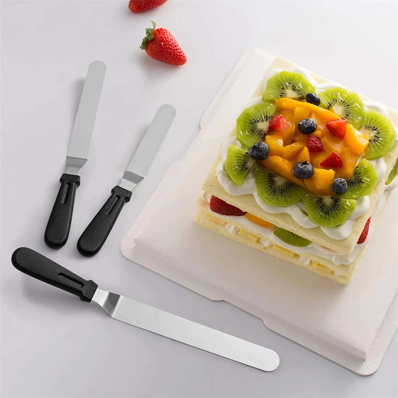 Stainless Steel Cake Offset Spatula Butter Cream Icing Frosting Knife Smoother Kitchen Pastry Cake Decoration Tools