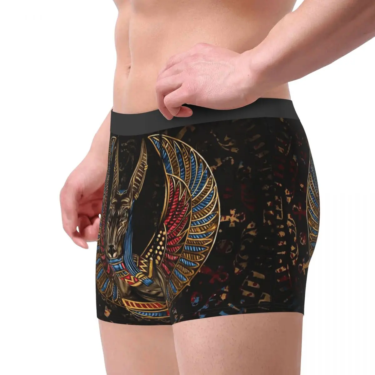 Novelty Boxer Shorts Panties Men Anubis Egyptian Underwear Ancient Egypt Breathable Underpants for Male S-XXL