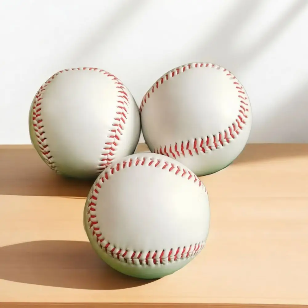 9 Inch Hand Stitched Baseball PVC Soft Hard Training Ball Durable Amateur Practice Supplies For Youth Adult Players