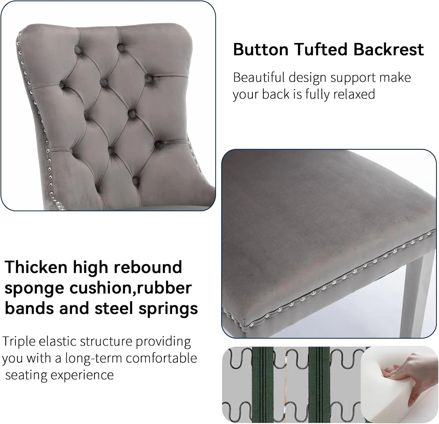 36"" Modern Silver Glass Dining Room Table Set For 4, 5-Piece Round Kitchen Dining Table Set With Cross Metal Legs And 4 Grey