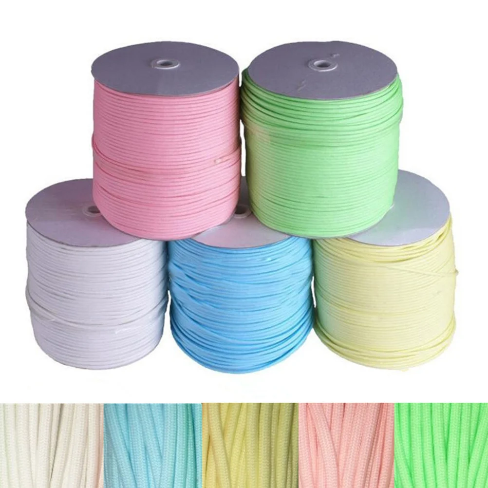 5Pcs Luminous Umbrella Ropes 1 Meter Night Nine-Core Reflective Outdoor Survival Gear Safety Outdoor Umbrella Ropes