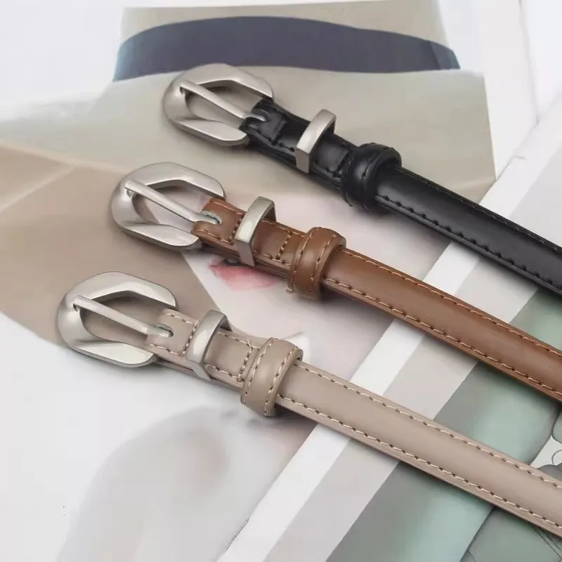 ผู้หญิง Vintage Buckle ของแท้หนังรัดตัวหญิง Cummerbund Coat เข็มขัดชุด Decration เข็มขัดแคบ J1239