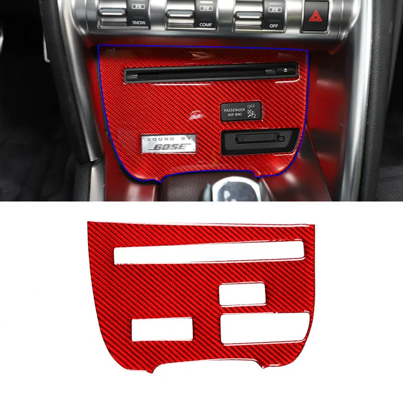 

Central Control CD Panel Trim Sticker Dashboard CD Cover Frame Car Interior Accessories For Nissan GT-R R35 2008-2016
