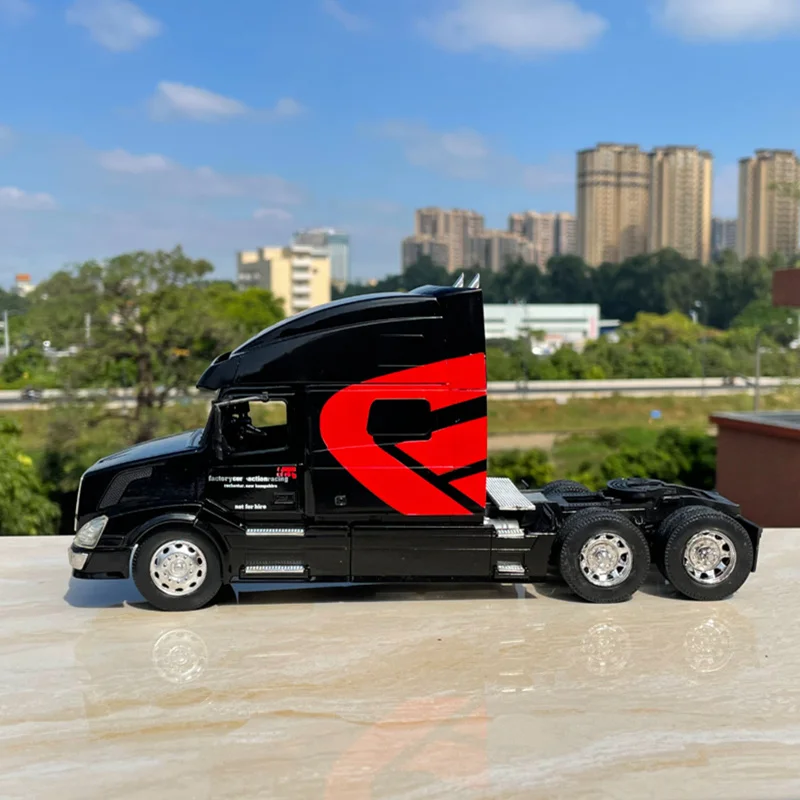 1/32 سبيكة مقطورة شاحنة رئيس نموذج سيارة دييكاست حاوية معدنية شاحنة الهندسة المركبات النقل نموذج سيارة ألعاب أطفال هدية