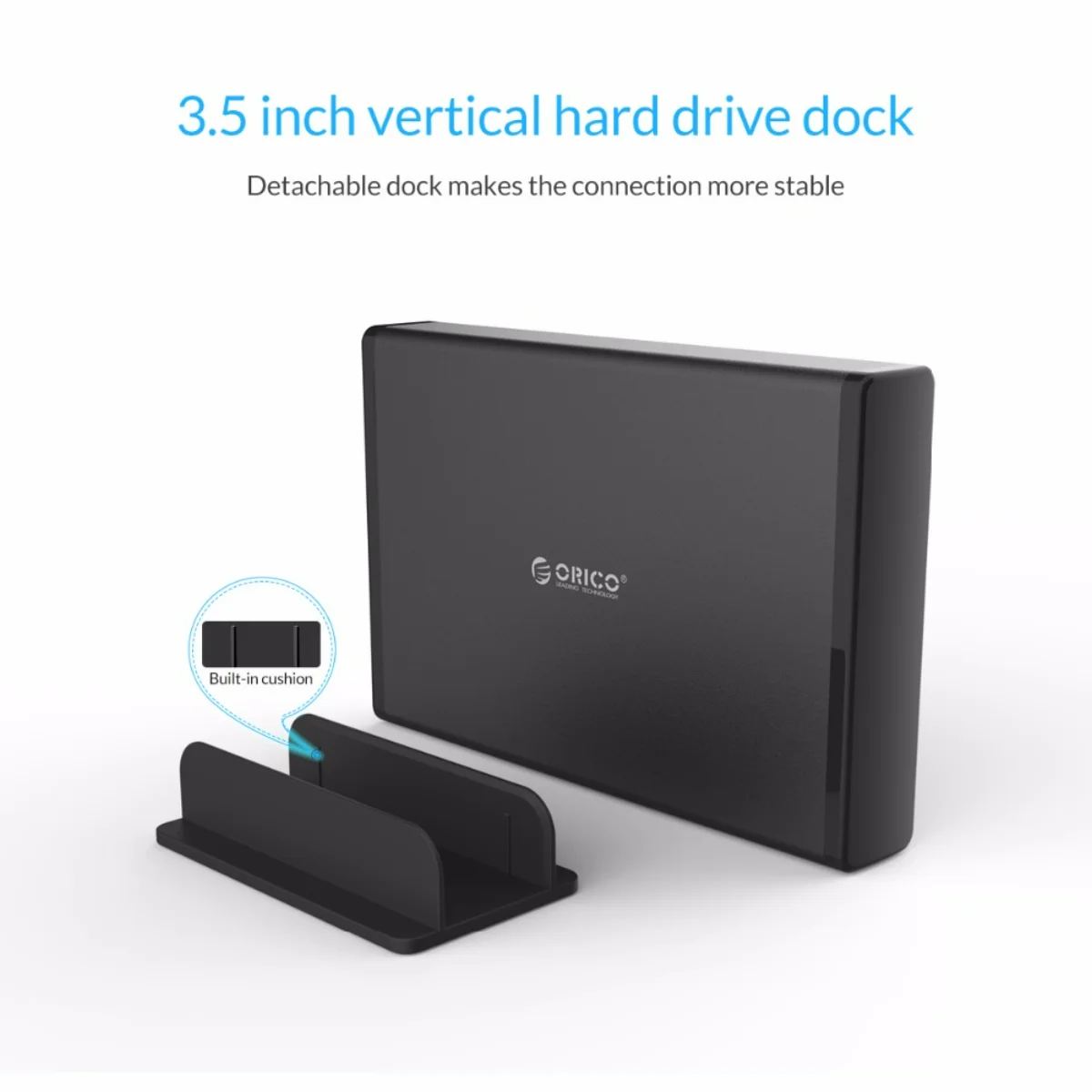 ORICO 7688U3 Aluminum Hard Drive HDD Enclosure USB3.0 to SATA3.0 3.5 inch HDD Case Docking Station Support UASP 12V2A Power