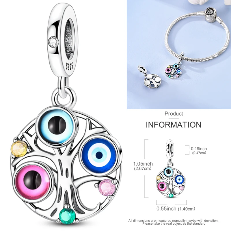 925 Sterling Silber Lebensbaum Anhänger Familie Unendlichkeit Herz CZ Zirkon Perle Passend für Original Armband DIY Schmuck Geschenk für Frauen – Detail 26