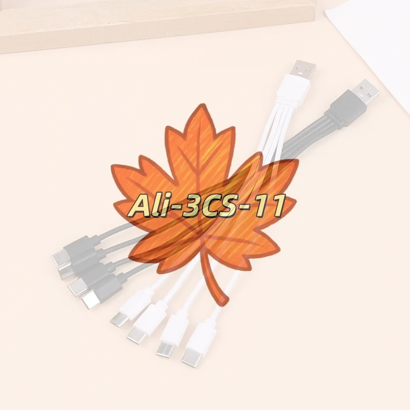 4-in-1 USB-C Charger Cable-4 Port Multi-Device Charging Hub for Phone&Tablet,Short High-Speed Sync &Power Cord for Desk/Travel