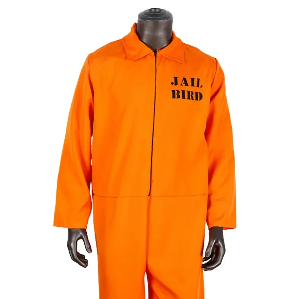 Disfraz de prisionero naranja de Carnaval para adultos, mono de Cosplay para hombres y mujeres, trajes de juego de rol, uniforme de ropa de Carnaval de Halloween de fantasía
