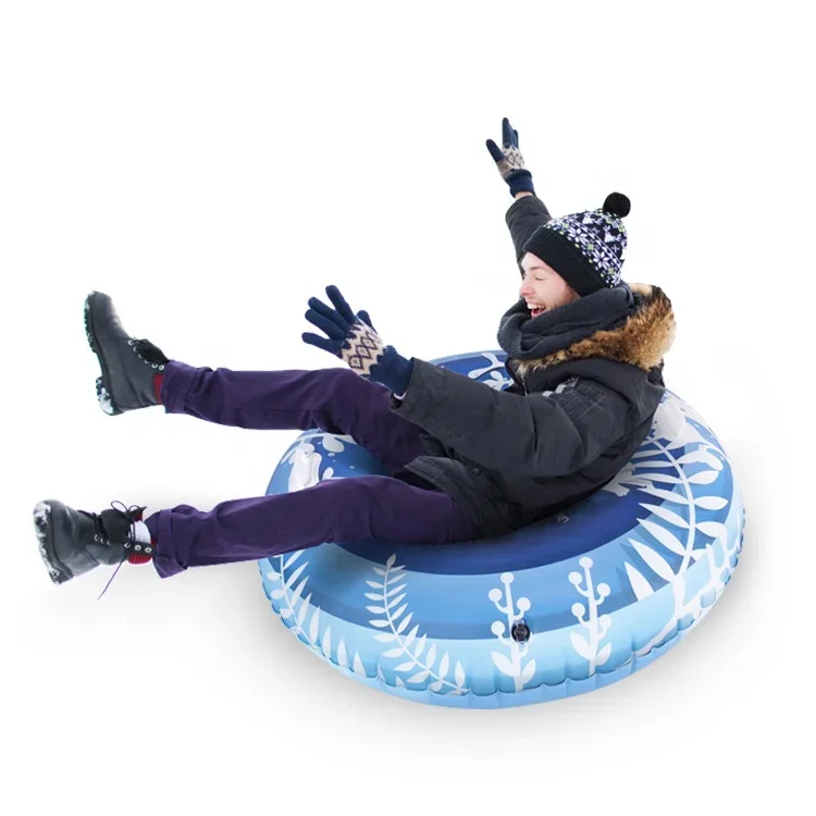 Winter Skating Inflatable Ski Ring Inflatable Snow Tube PVC Skiing Ring Outdoor Inflatable Snow Rider Winter Snow Sled Ski Tube