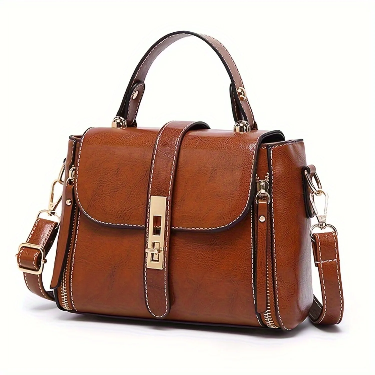 Womens Fashion leather bags, Retro Style Faux Leather Handbag, Versatile Shoulder Bag Best Gifts for Carnaval Vip luxury bags