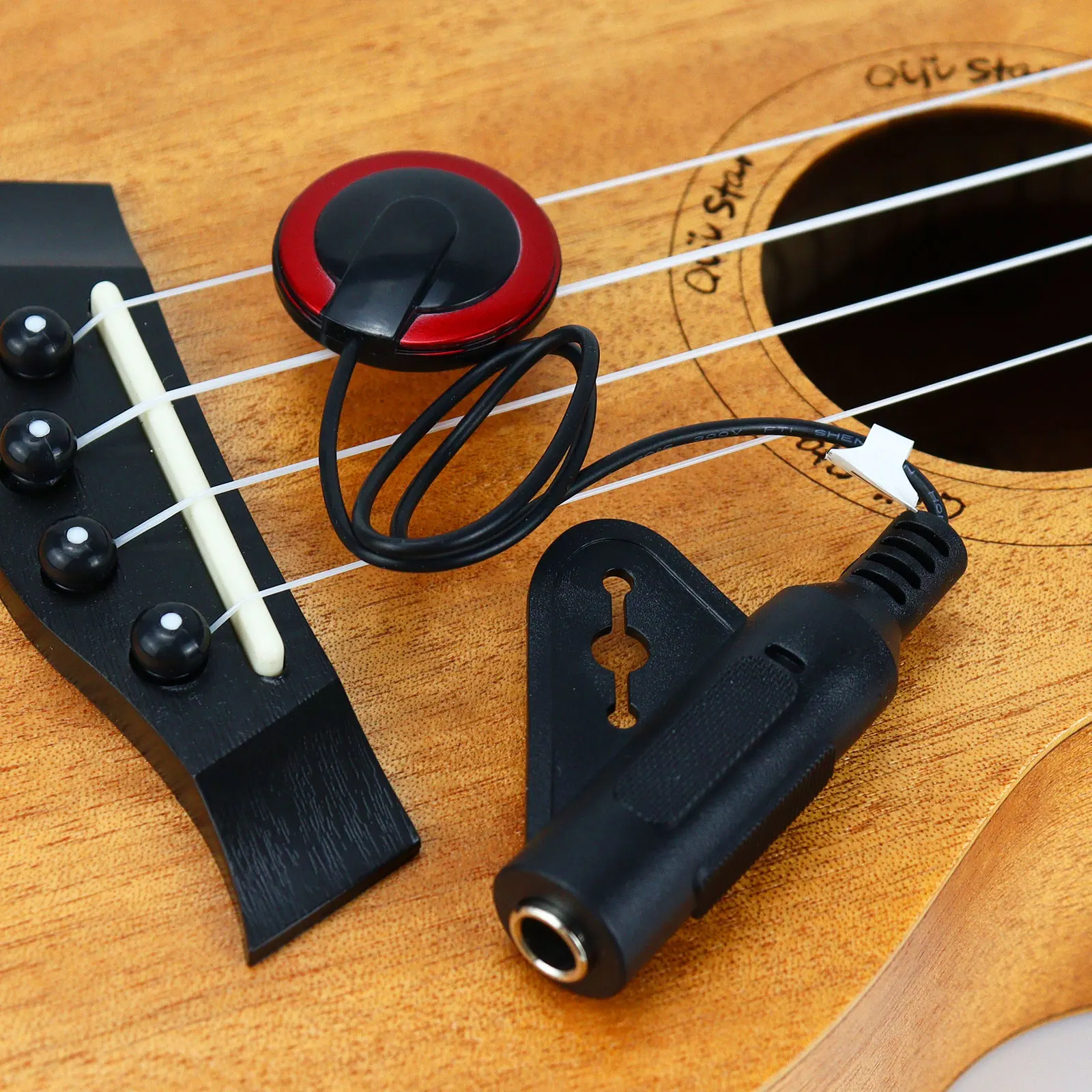 Professional-Grade Piezo Contato Pickup para Guitarra Acústica, Ukulele Banjo, Kalimba, Harpa, fácil de instalar