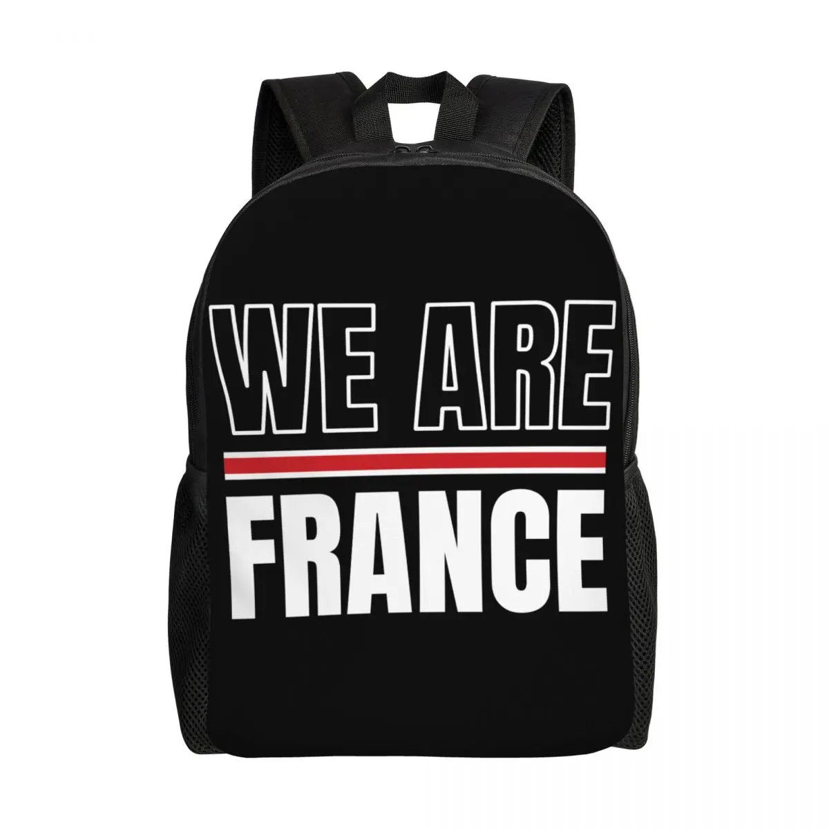 Custom We Are France Backpack for Women Men Water Resistant School College Bag Print Bookbag