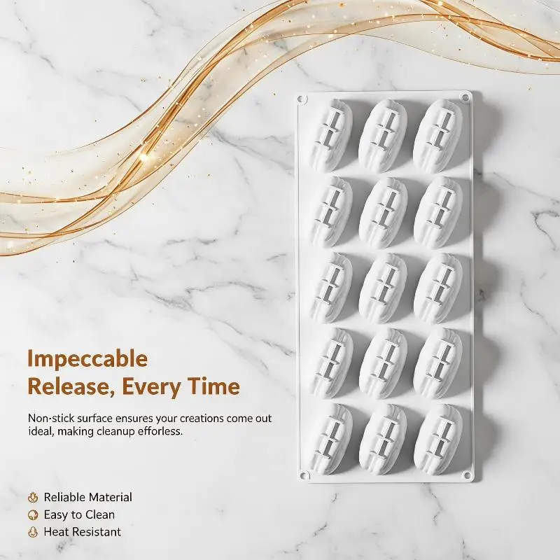Food Safe Non-Stick Silicone Baking Mold 4/12 Cavity Reusable Mould for Pecan Nut Chocolate Dessert Pastry Baking