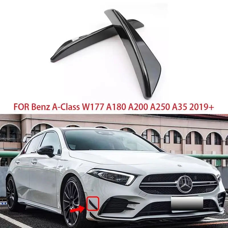 For Mercedes Benz A Class W177 AMG A180 A200 A250 A35 2019 2020+ Front Bumper Fog Lamp Air Vent Cover Trim Sticker Car Styling