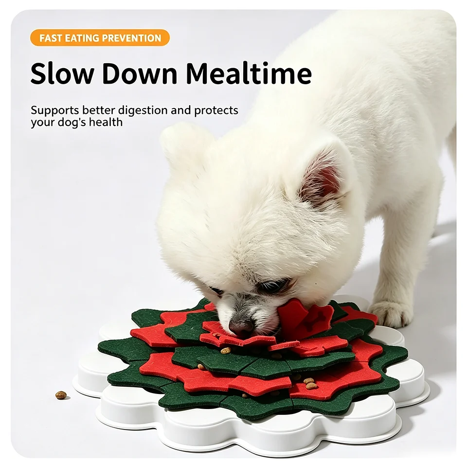 Felt Snuffle Mat Dog Puzzle Toy Slow Feeder Interactive Boost Puppy IQ Food Dispenser NonSlip Slow Feed Mat Cats Training Toy