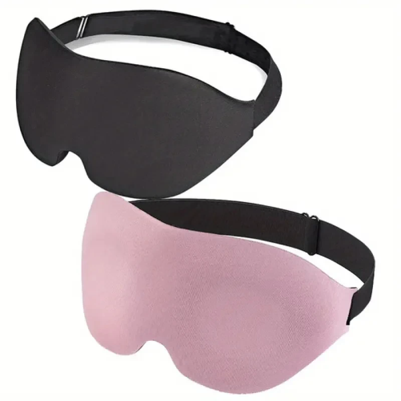 3D Contour Sleep Mask With Adjustable Strap - Memory Foam Blindfold for Travel Yoga Block Out Light with Women Men