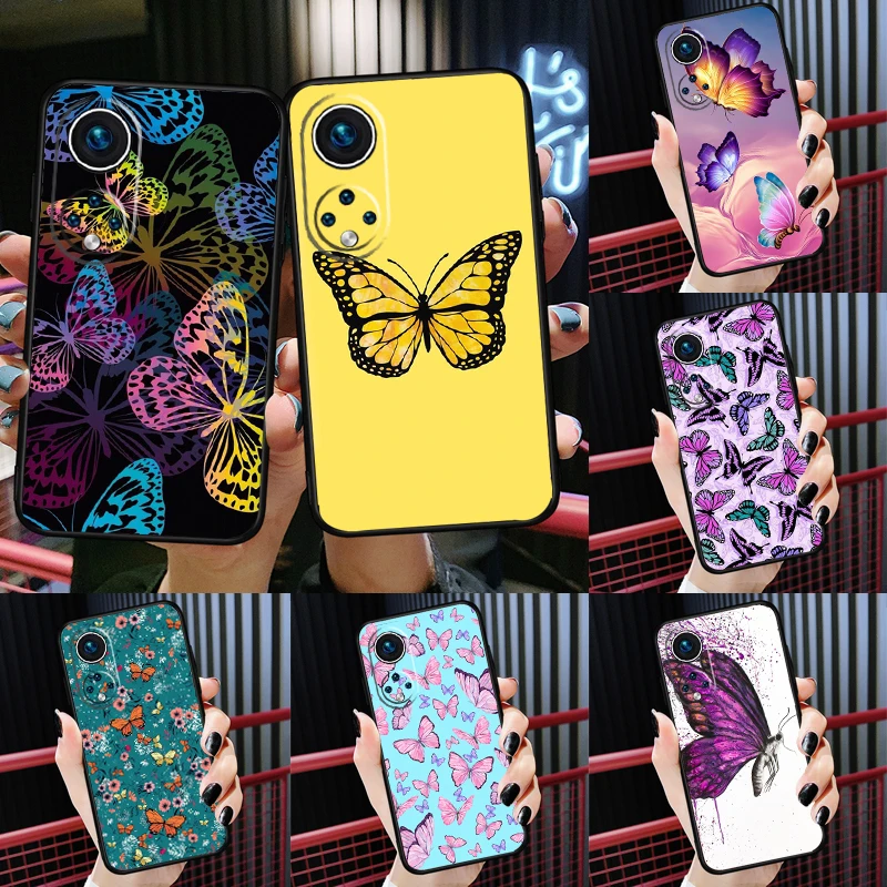 حافظة فراشة فاخرة لهاتف Honor 200 Pro X9c X9b X9a X8a X8b X7a X6a X8 X9 50 70 90 Magic 5 6 7 Lite Cover