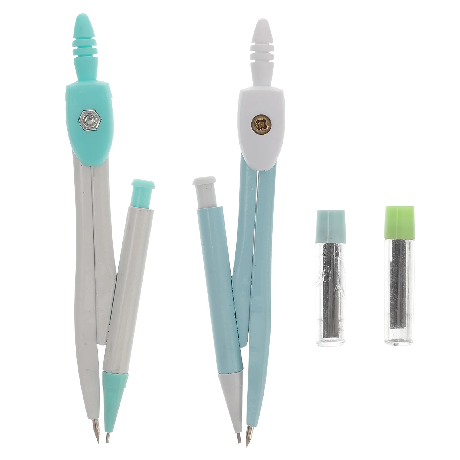 4Sets Compass Kit Smooth Clear Refillable Professional Drafting Tool for Math Teaching Design Drawing Rooms Stationery Storage