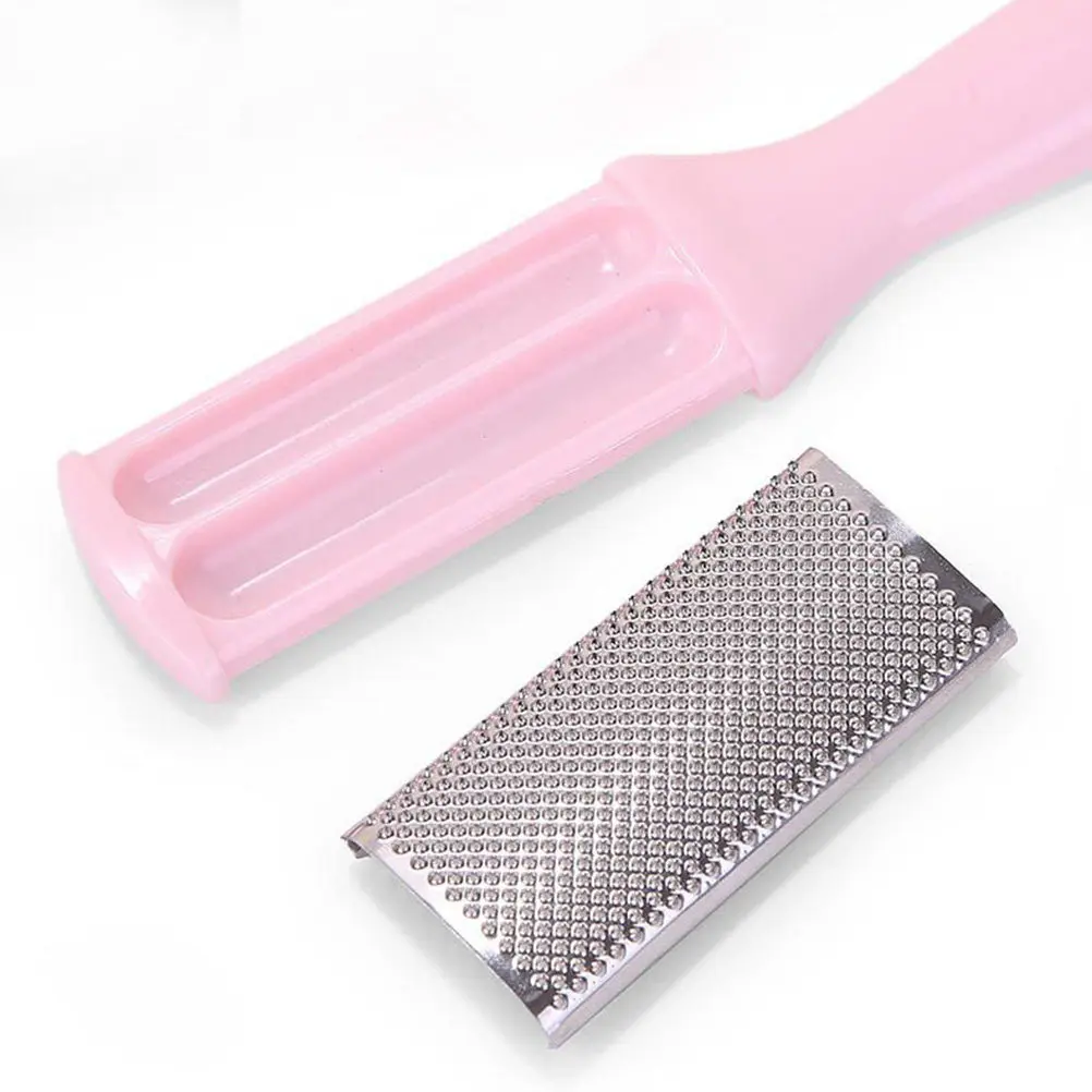 

2Pcs Stainless Steel Foot File Double Side Remover for Adults Blue Pink Dead Skin Scrub Callus Remover Foot File