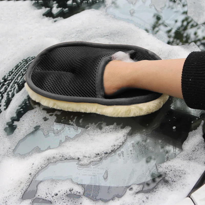 Waterproof Car Wash Gloves Microfiber Chenille Thick Car Cleaning Mitt Wax Detailing Brush Auto Care Double-faced Glove