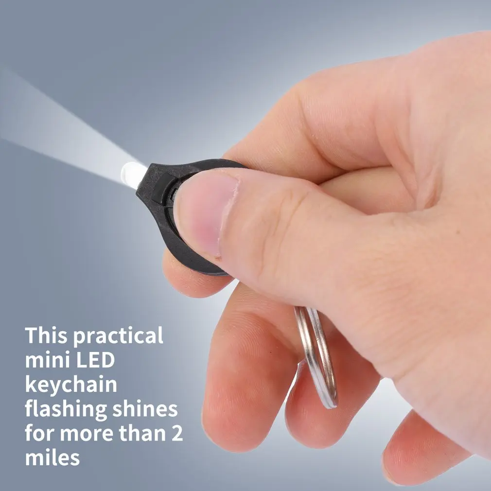 Mini Keychain Flashlight Portable Squeeze LED Light Micro Torch Outdoor Camping Emergency Key Ring Light