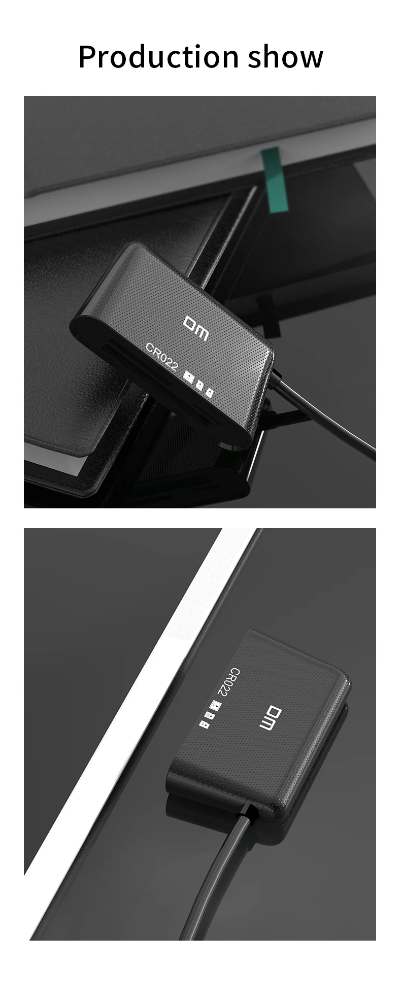 DM 3 in 1 card reader CR022 SD/TF/CF Muldti card reader with Type c interface