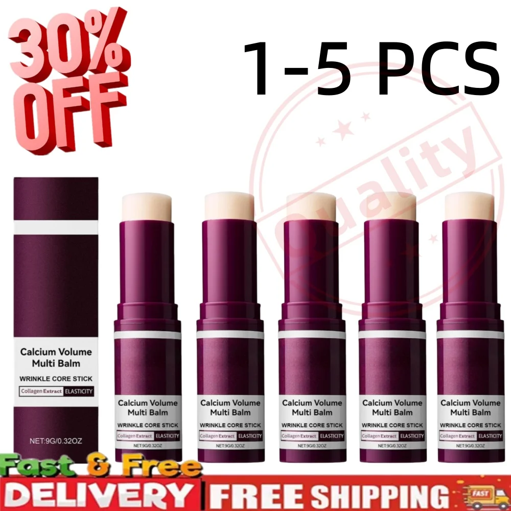 Bálsamo Multiusos Coreano con Calcio y Colágeno, Crema Hidratante Profunda Antiarrugas para Rostro y Ojos, Pre-Maquillaje