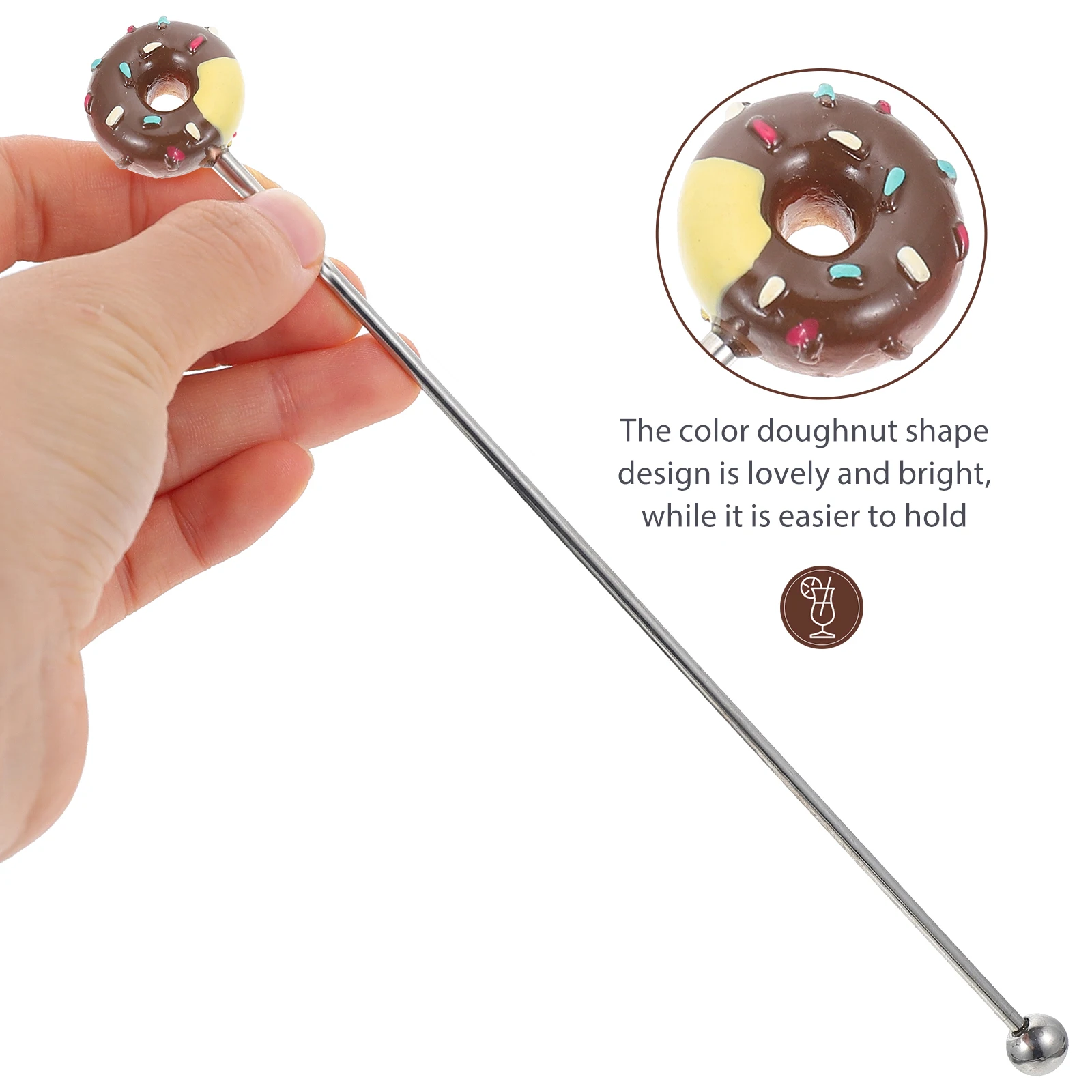 

2pcs Reusable Stainless Steel Coffee Stirrers Cocktail Drink Swizzle Sticks Mixing Rods For Bar Restaurant Home Beverage