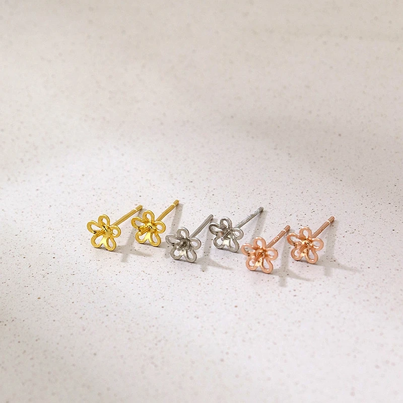 925 Sterling Silver Semi Mount Earrings Stud Earrings Stone 6mm Pearl Holders DIY Jewelry Findings for Handcraft Earring Making